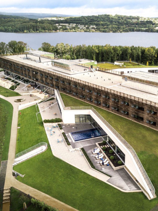 Il bosco e la SPA nel progetto Hotel & SPA at Bostalsee